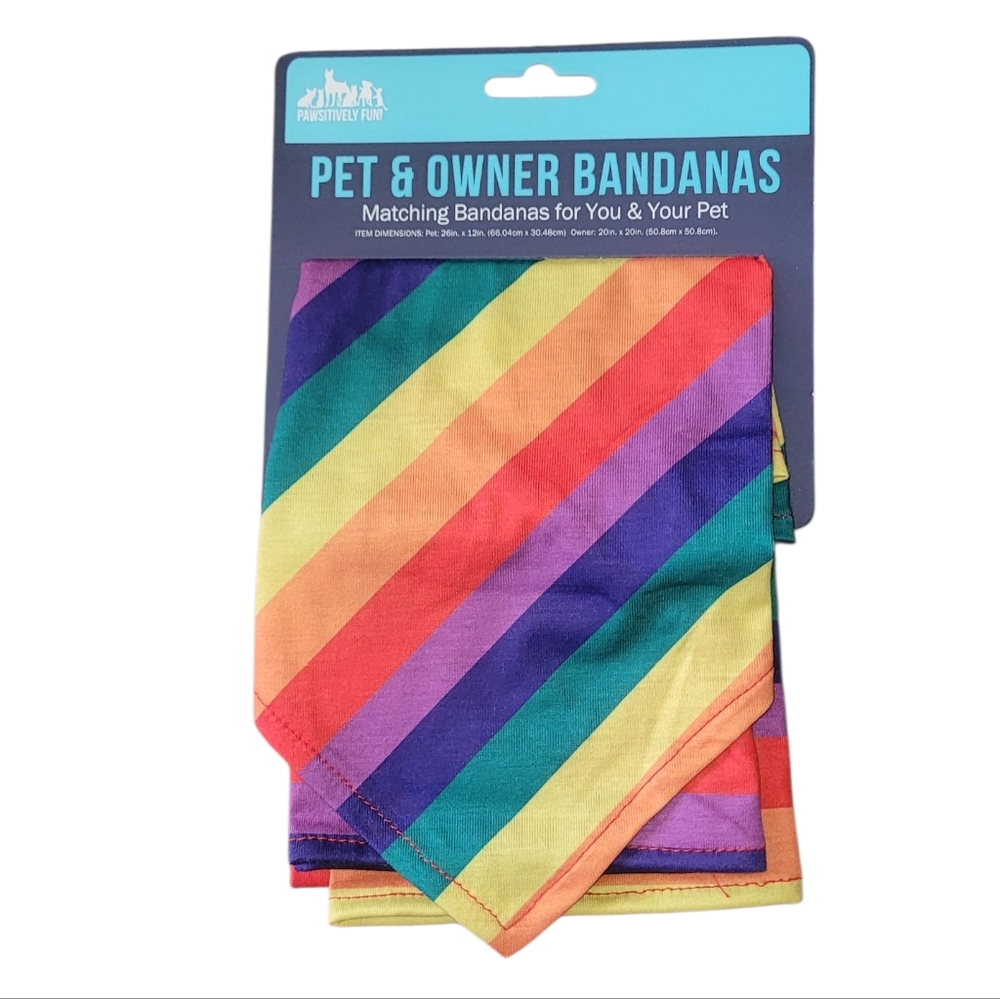 Rainbow Stripe Bandana Set